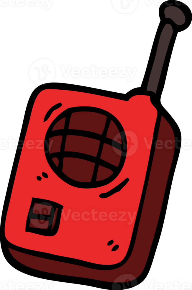 cartoon doodle walkie talkie png