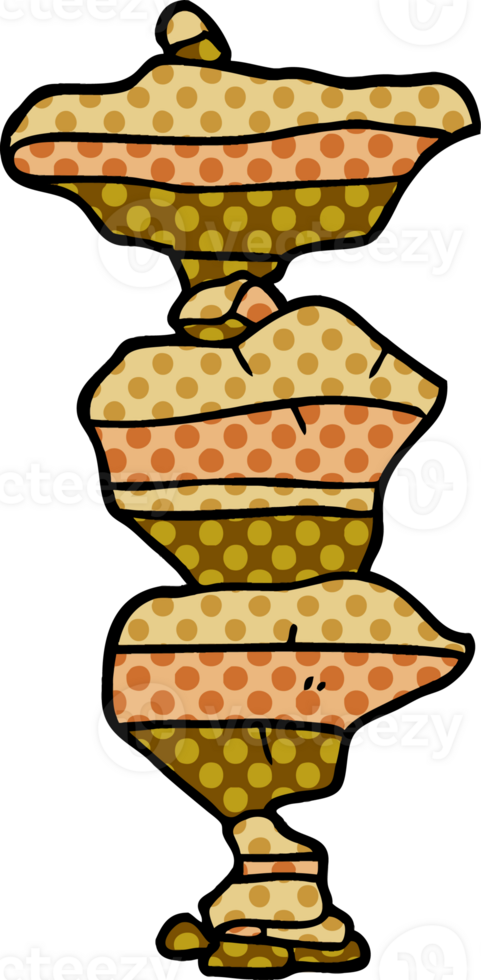 cartoon doodle of stacked stones png