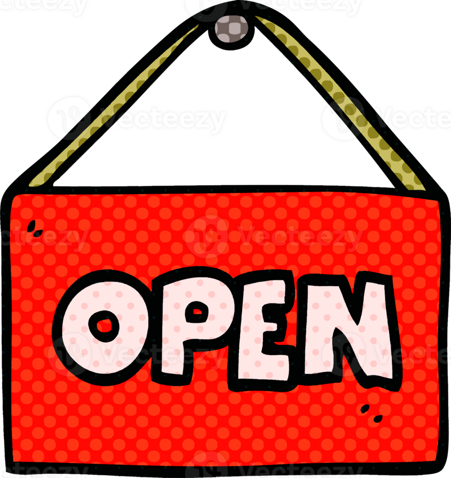 cartoon doodle open sign png
