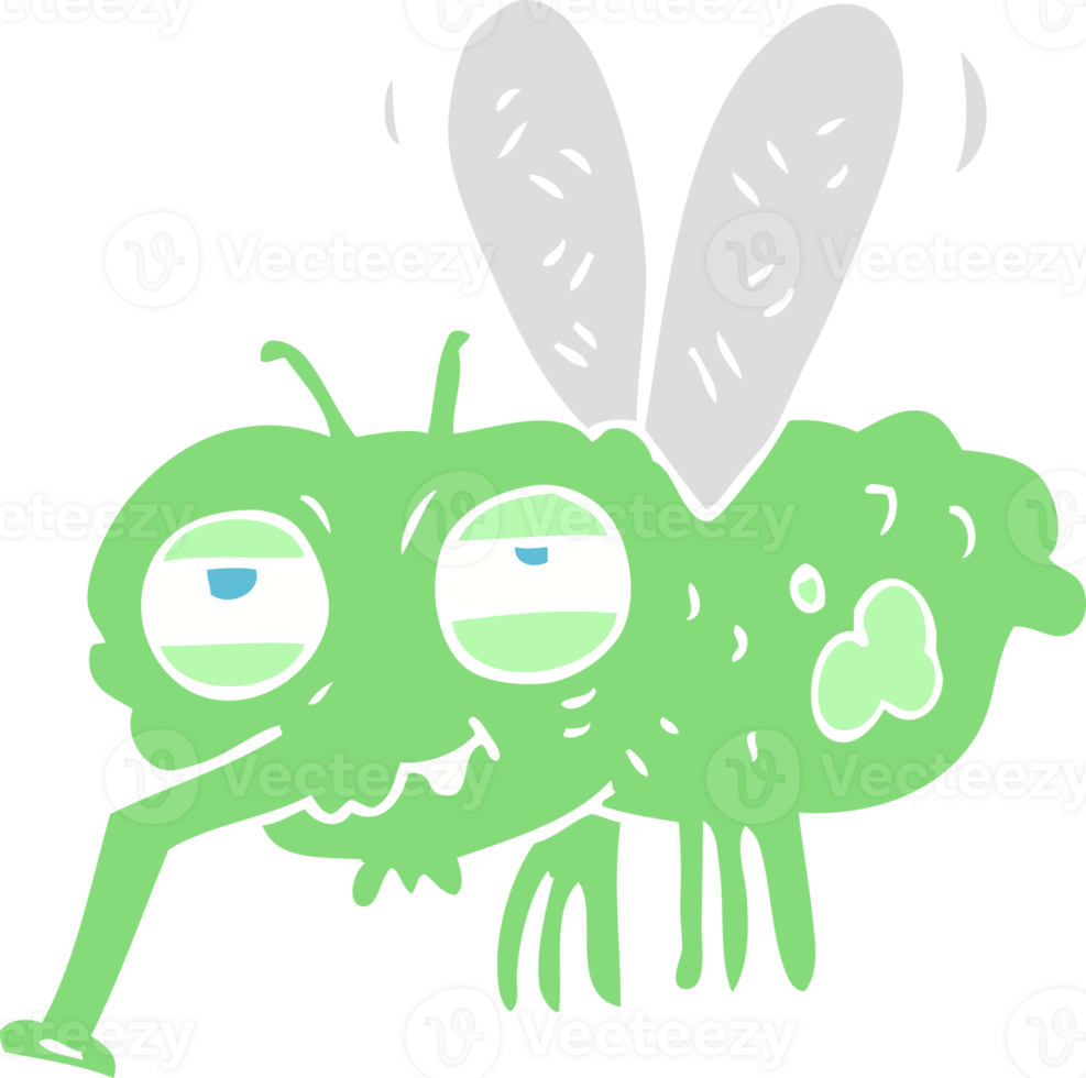 flat color illustration of fly png