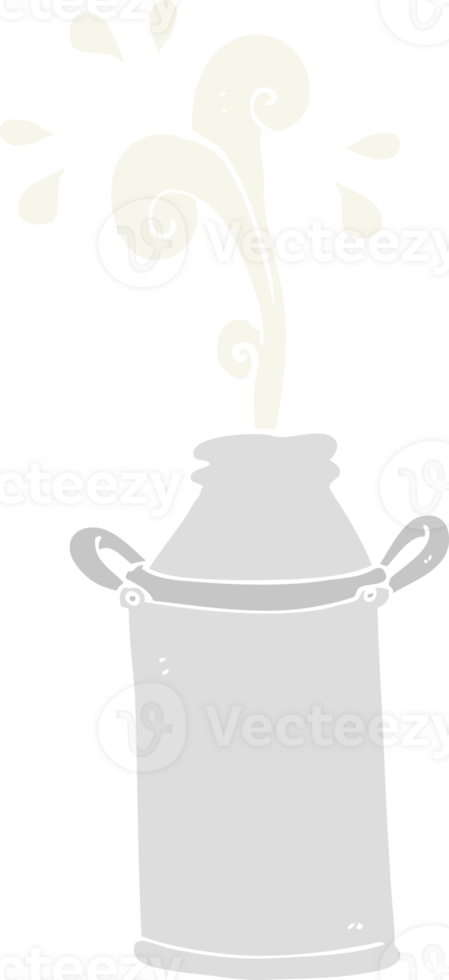 flat color illustration of milk barrel png