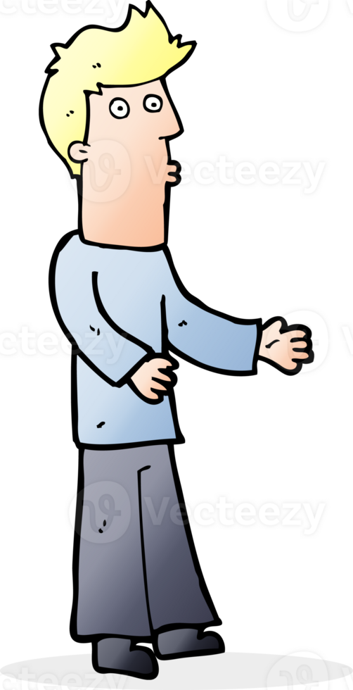 cartoon man explaining png