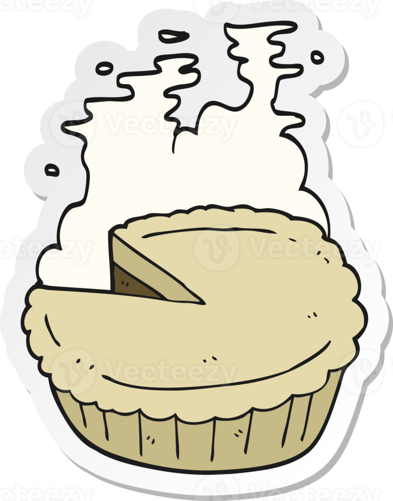 sticker of a cartoon pie png