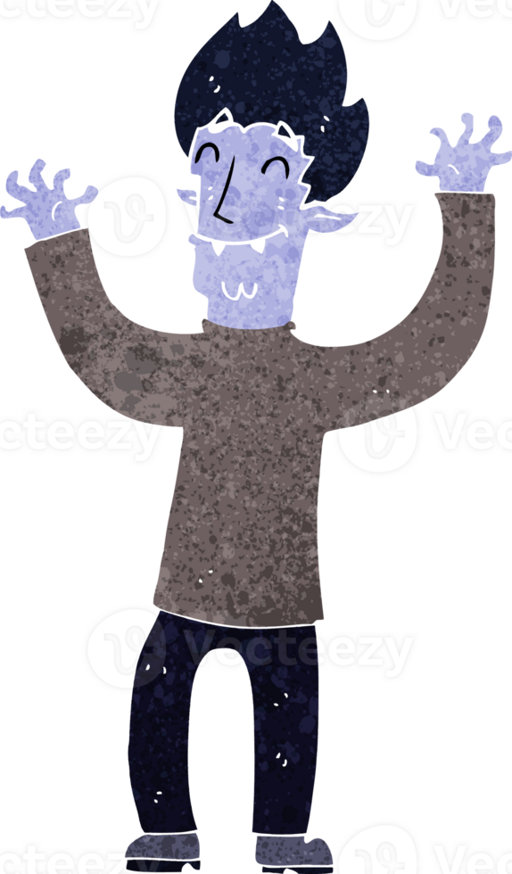 cartoon happy vampire man png