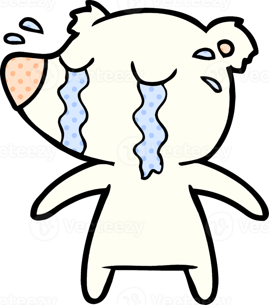 cartoon crying polar bear png
