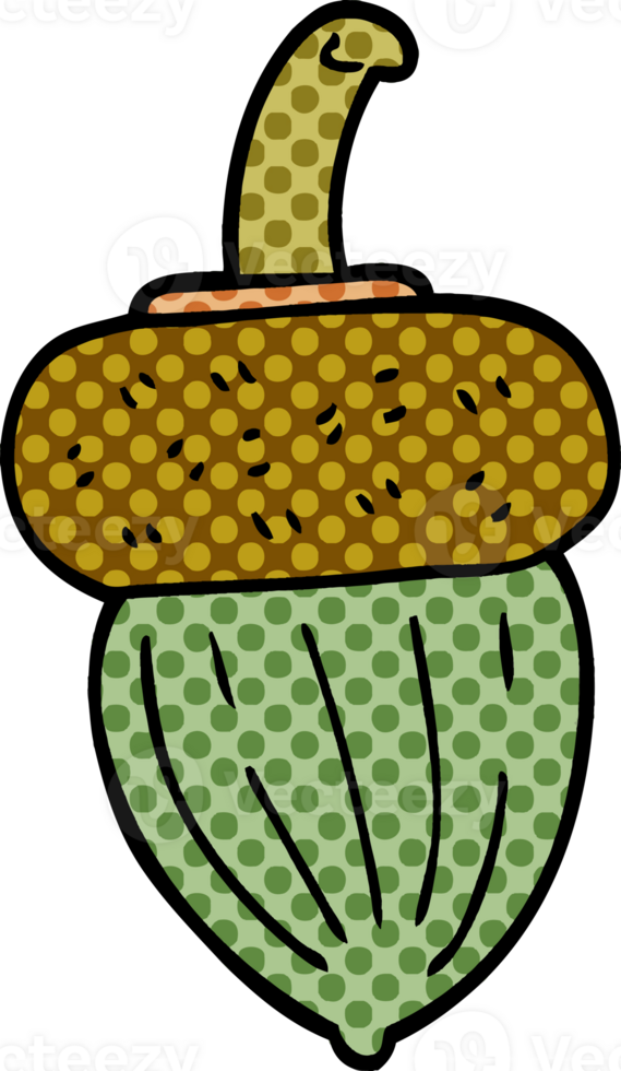 cartoon doodle acorn png