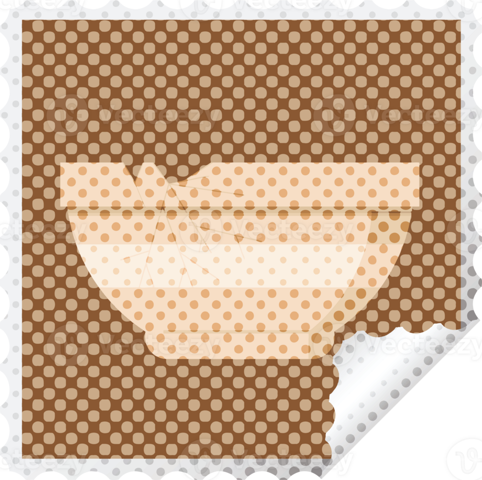 cracked bowl graphic png illustration square sticker stamp