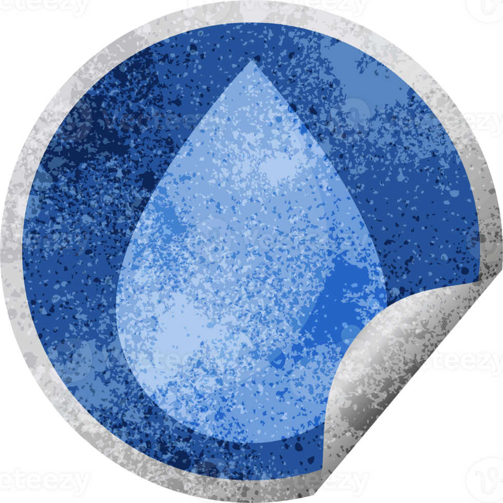 raindrop graphic   illustration circular sticker png