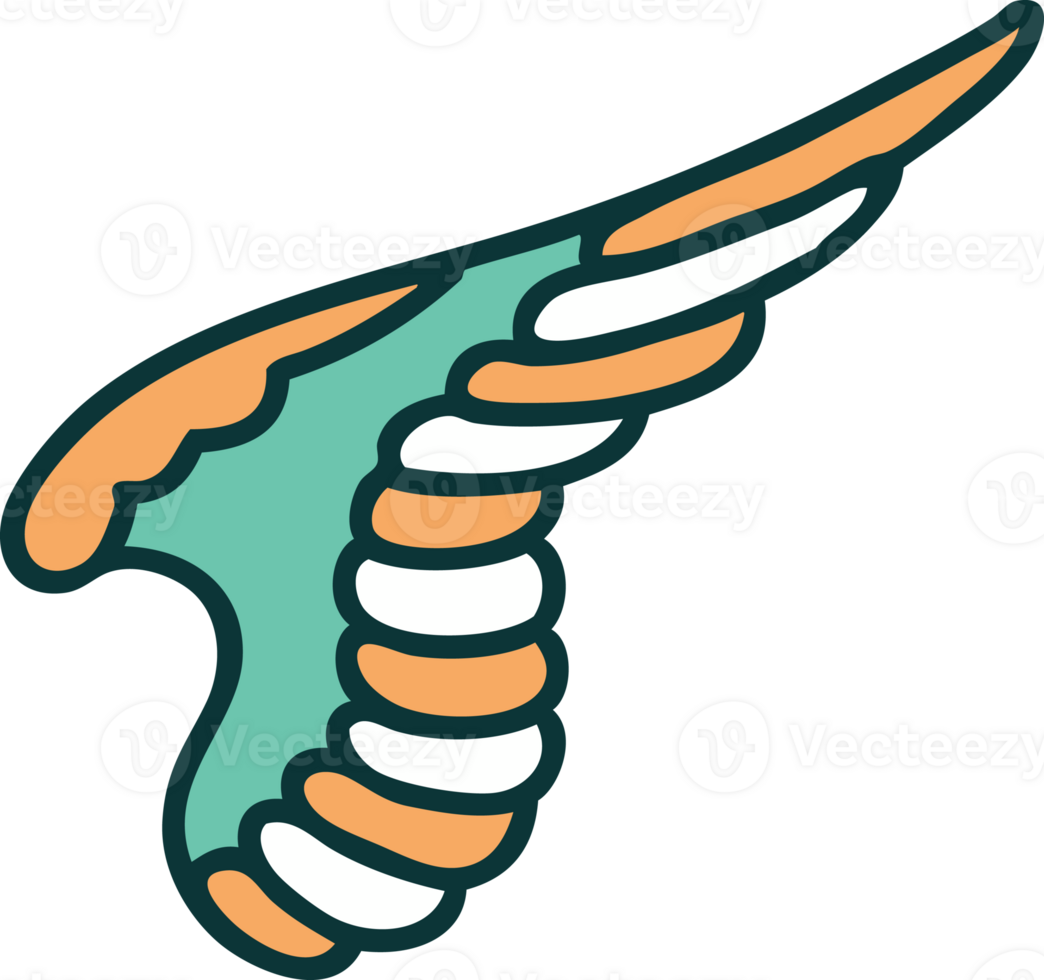 tattoo style icon of a wing png