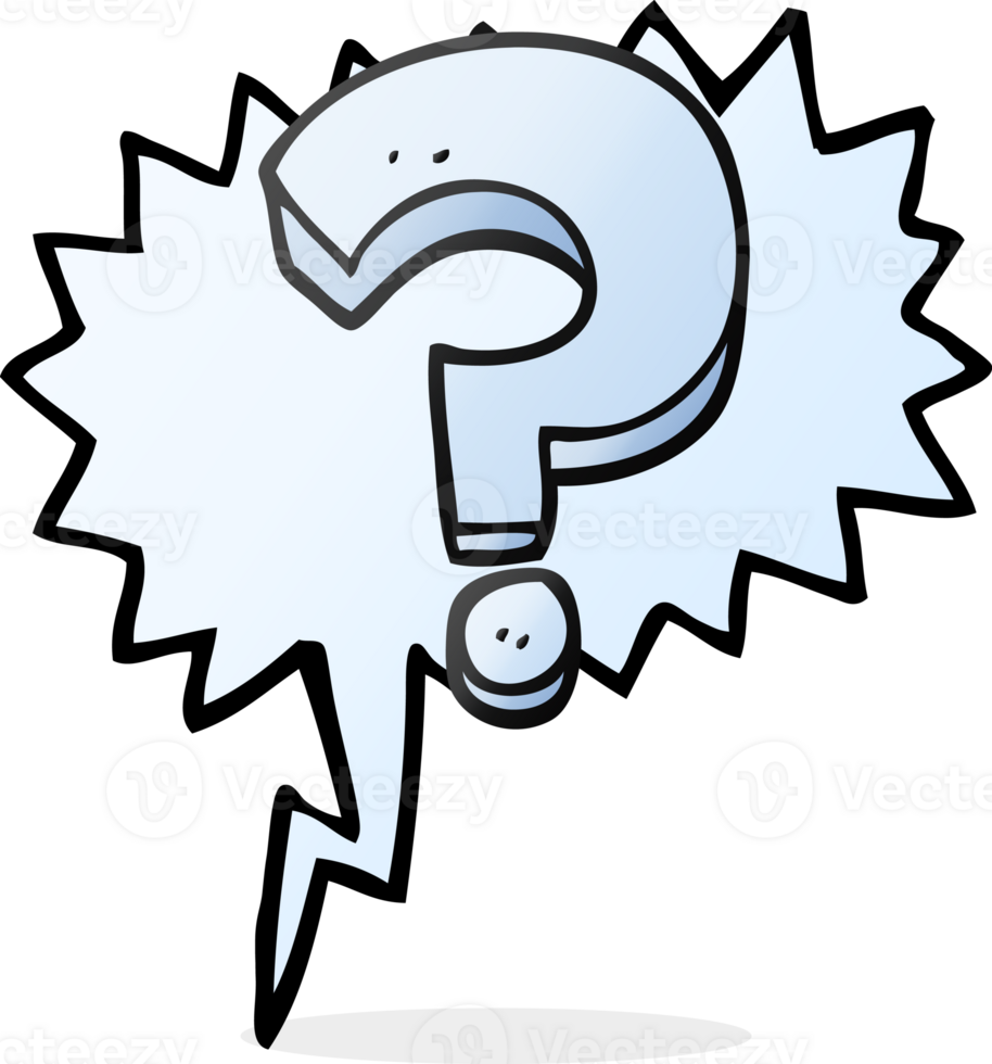 speech bubble cartoon question mark png