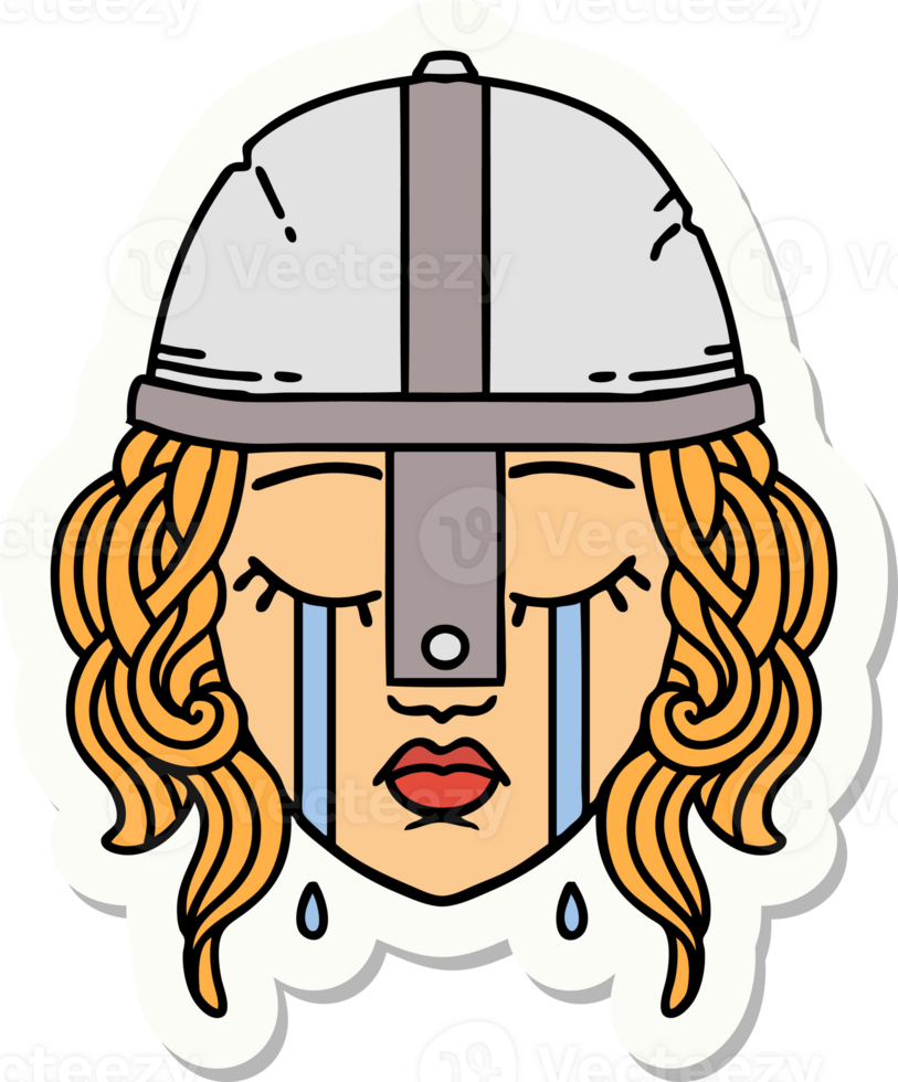 crying human fighter sticker png