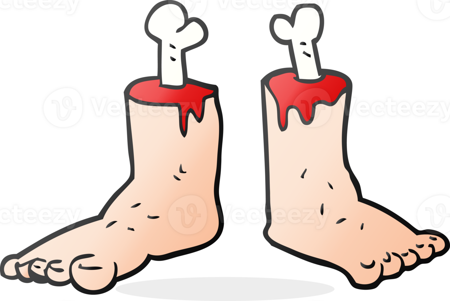 cartoon gross severed feet png