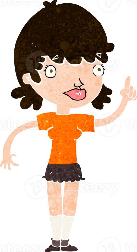 cartoon woman with idea png