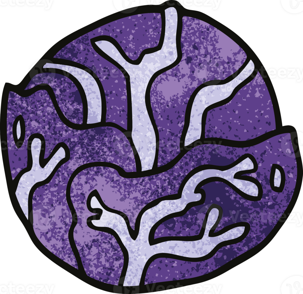 cartoon doodle cabbage png