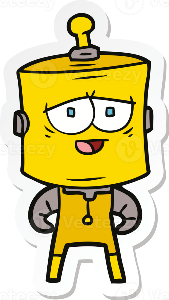 sticker of a cartoon robot png