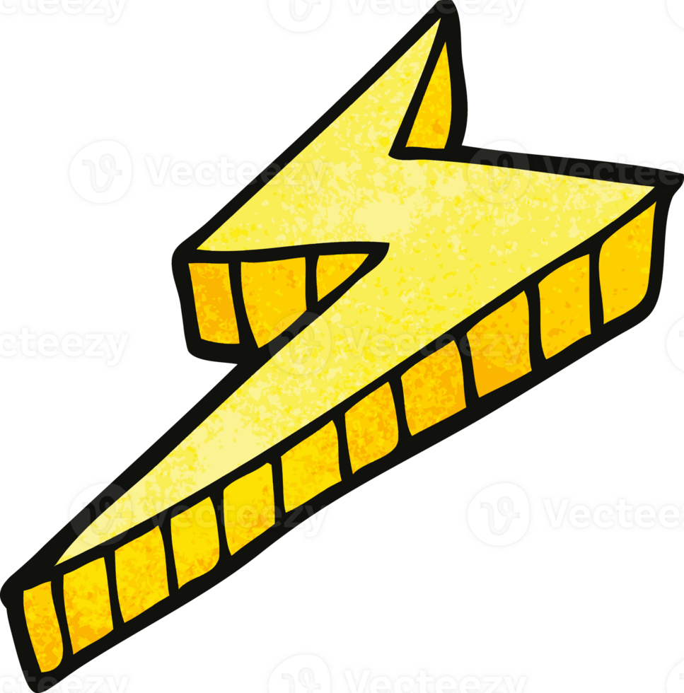 cartoon doodle decorative lightning bolt png