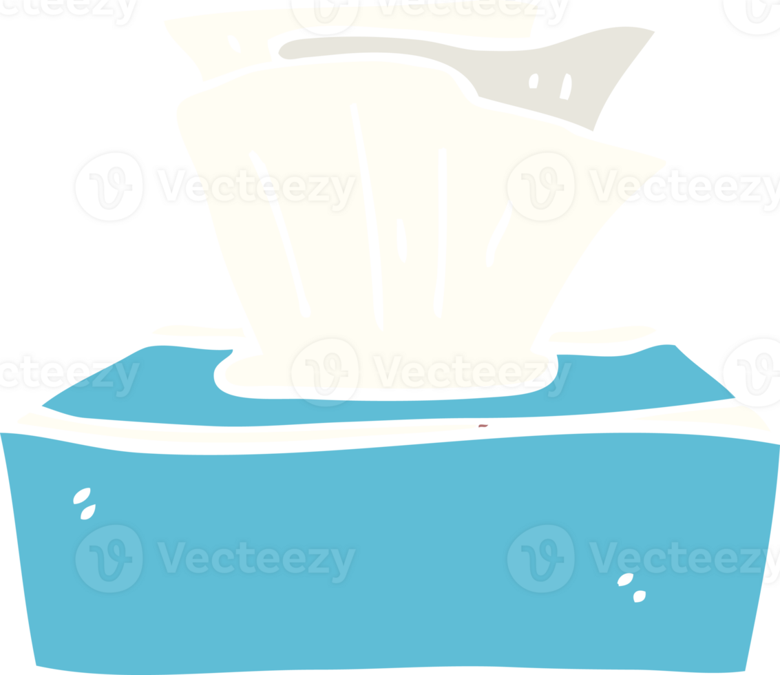 cartoon doodle box of tissues png
