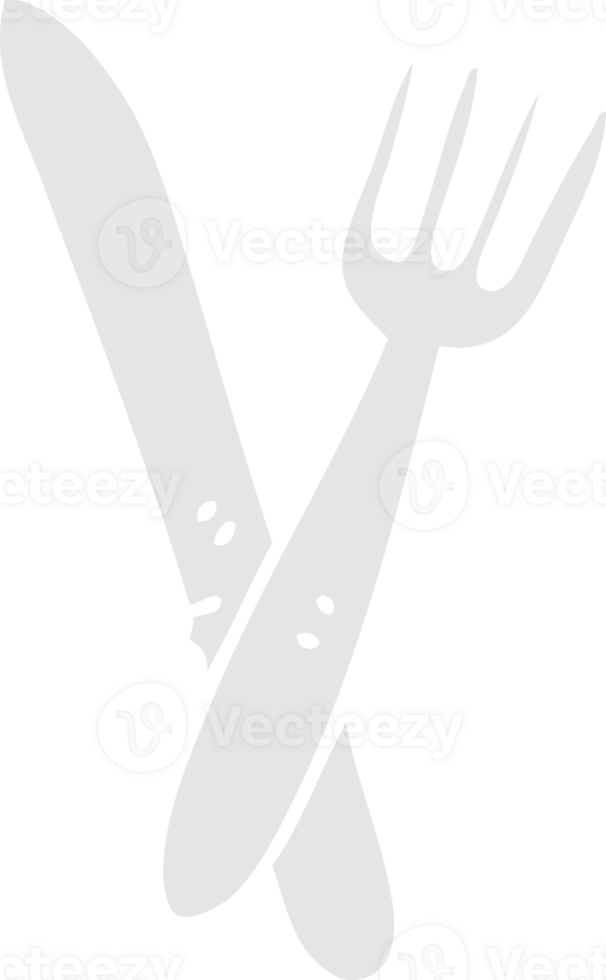 quirky hand drawn cartoon cutlery png