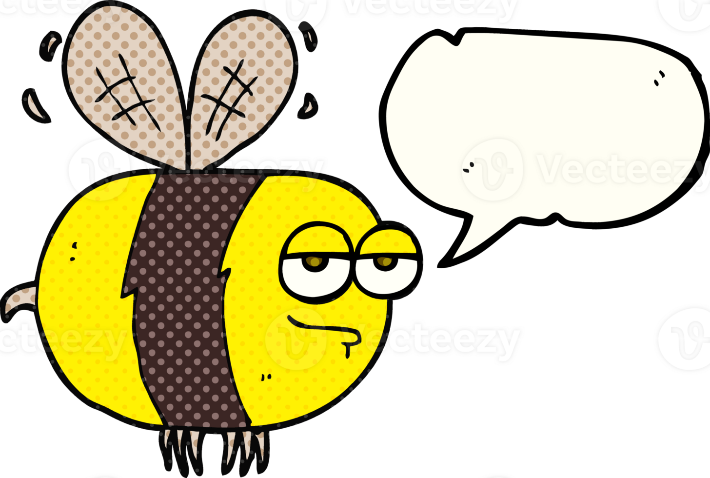 comic book speech bubble cartoon unhappy bee png