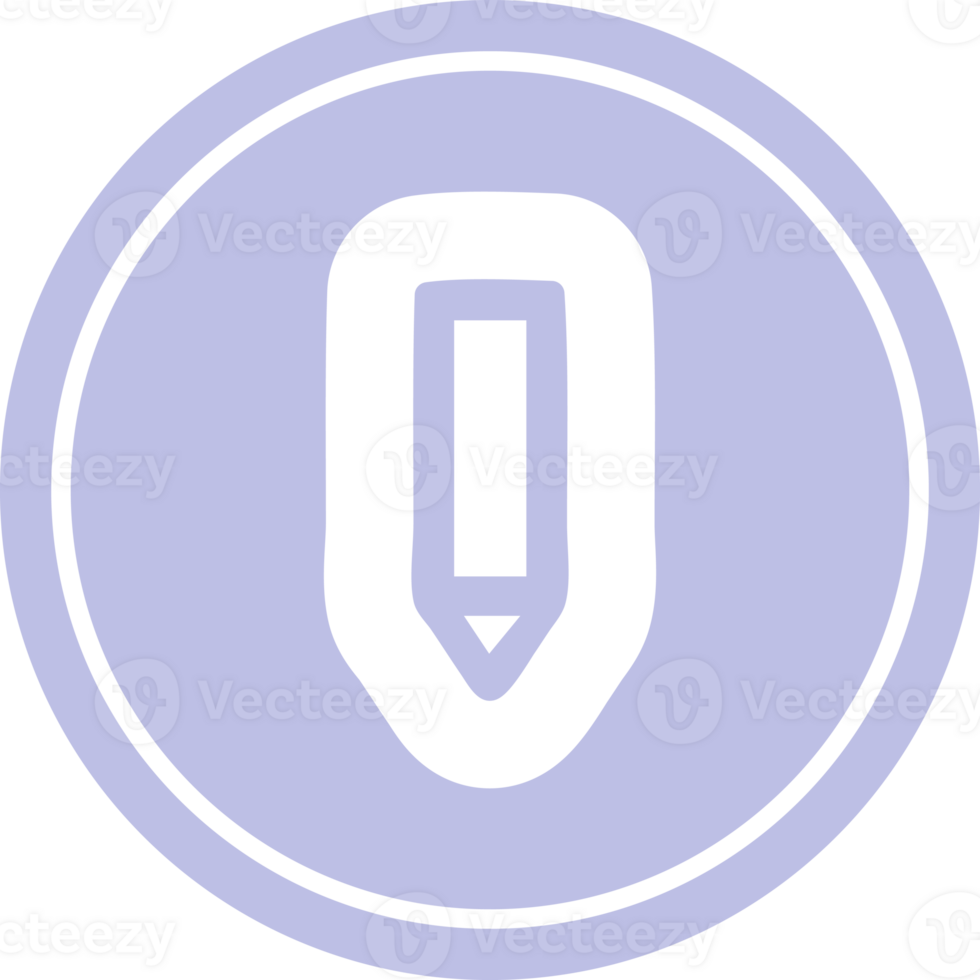 simple pencil circular icon png