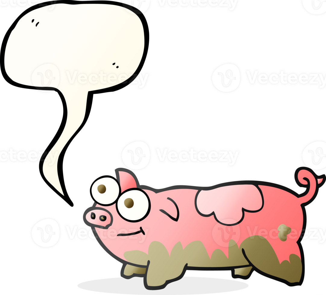 speech bubble cartoon pig png