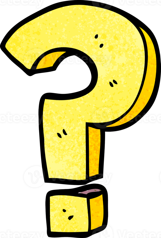cartoon doodle question mark png