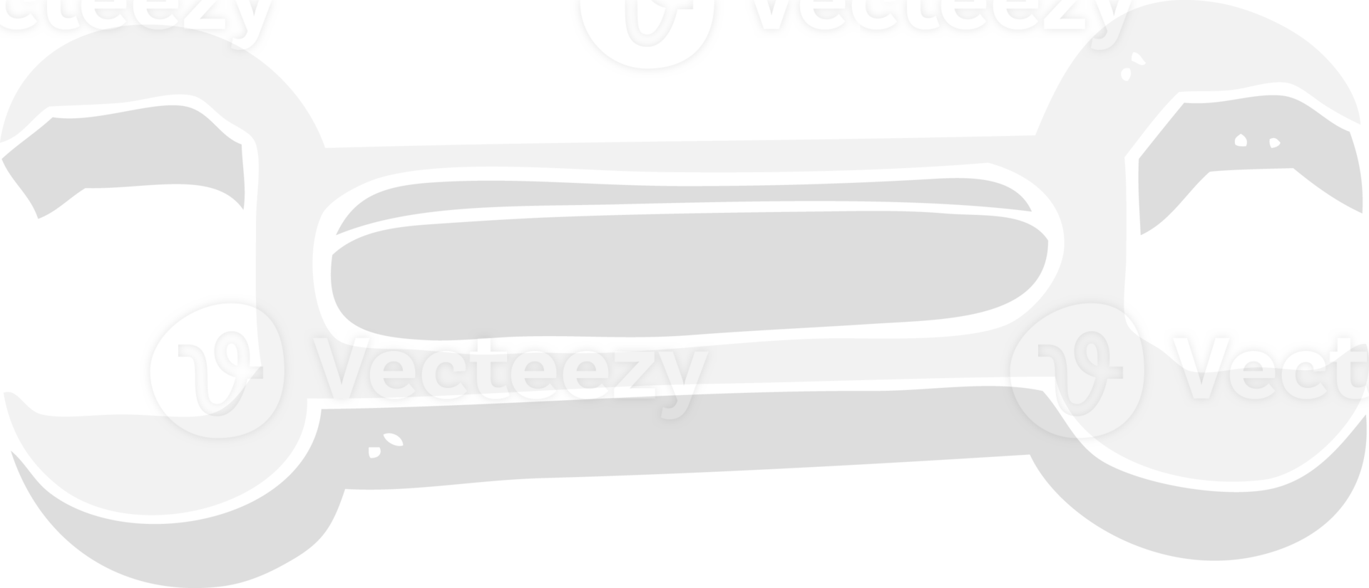flat color illustration of a cartoon spanner png