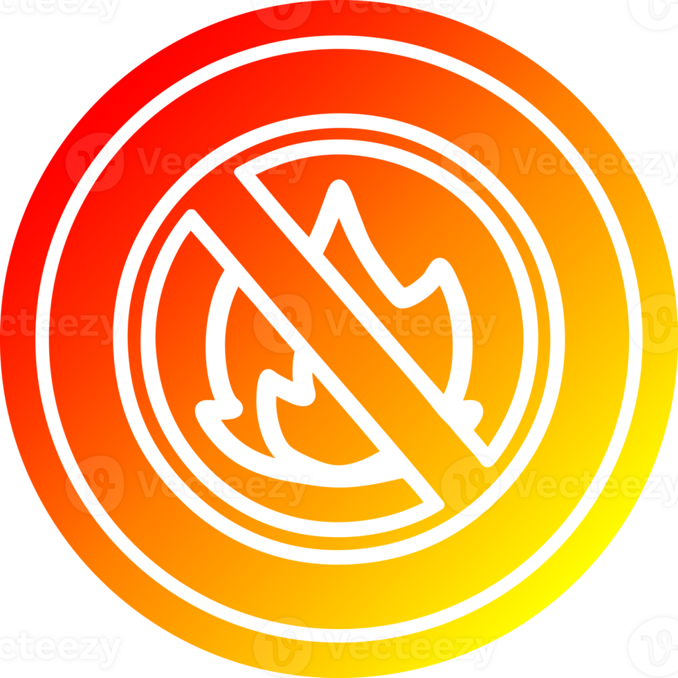 no flames circular in hot gradient spectrum png