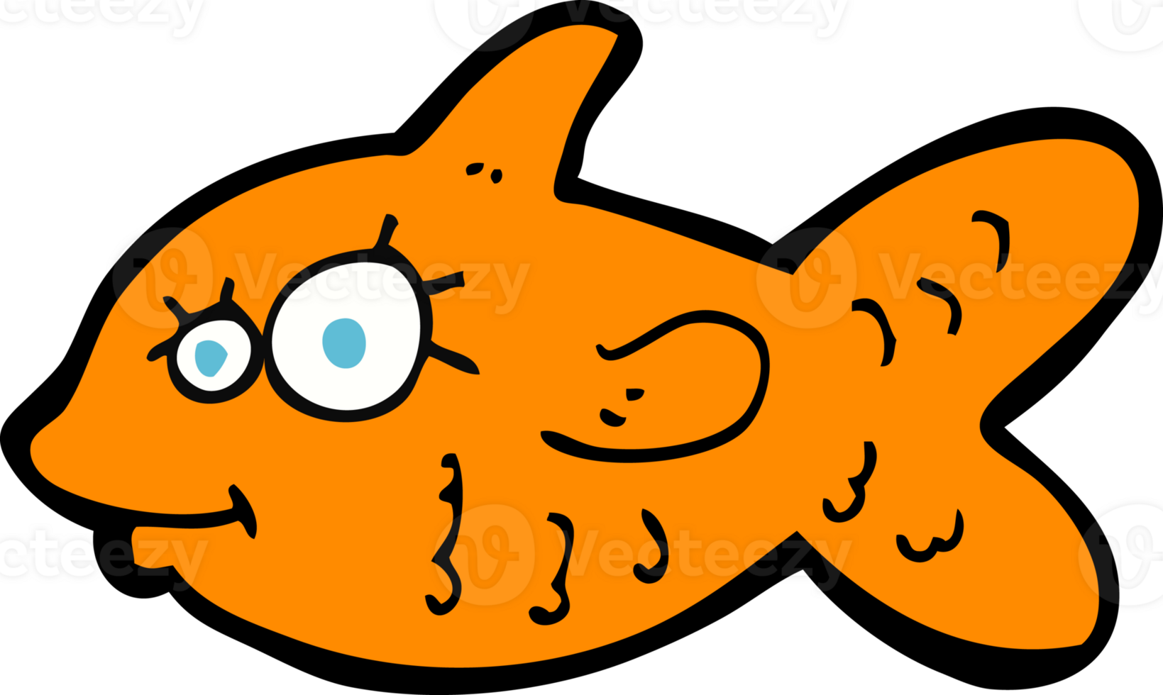 cartoon happy goldfish png