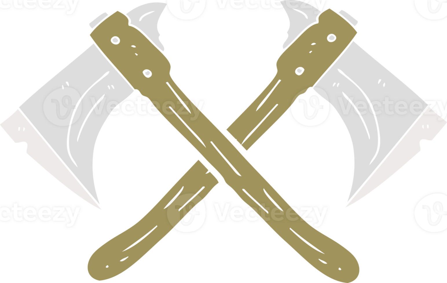 flat color illustration of a cartoon crossed axes png