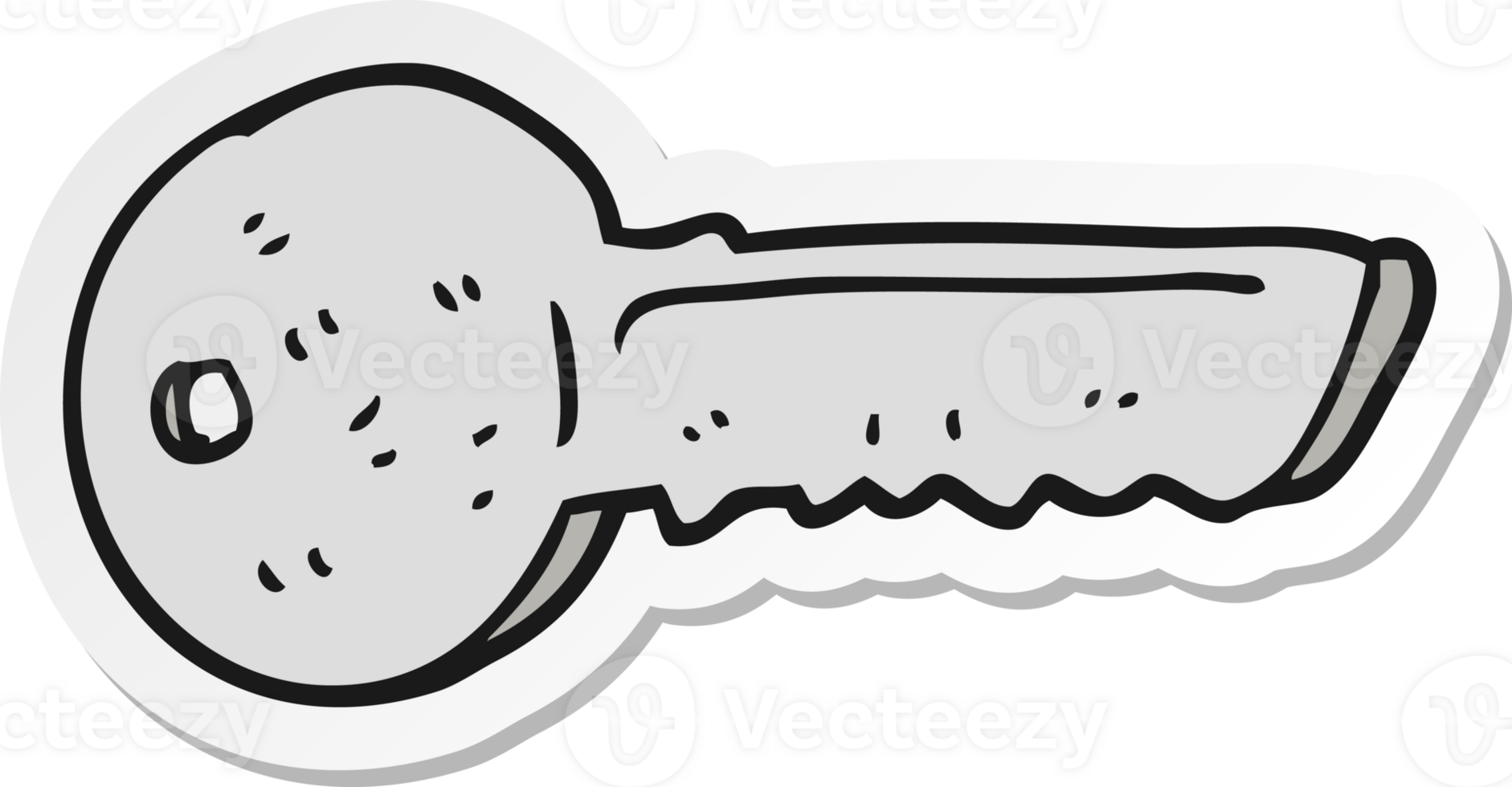 sticker of a cartoon door key png