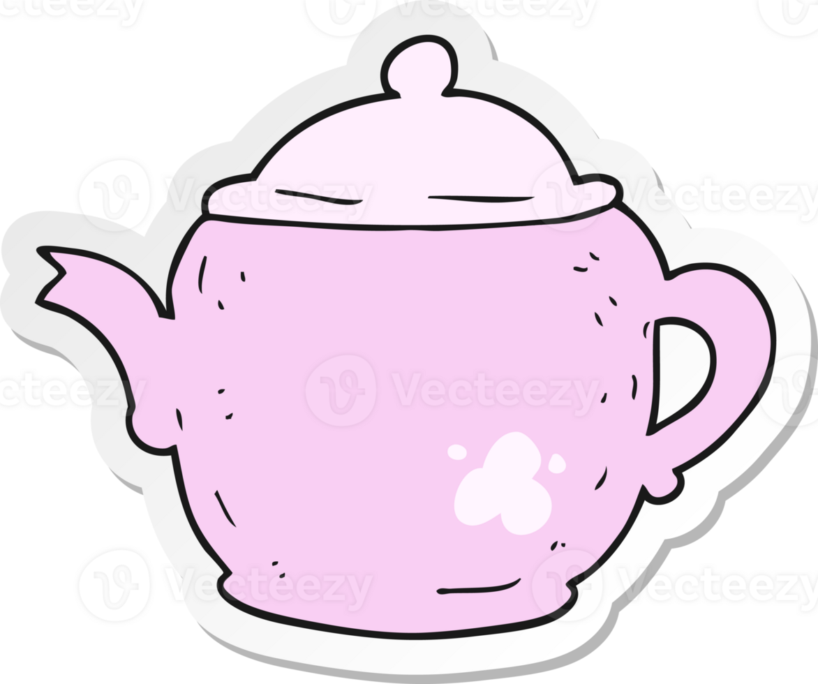 sticker of a cartoon teapot png