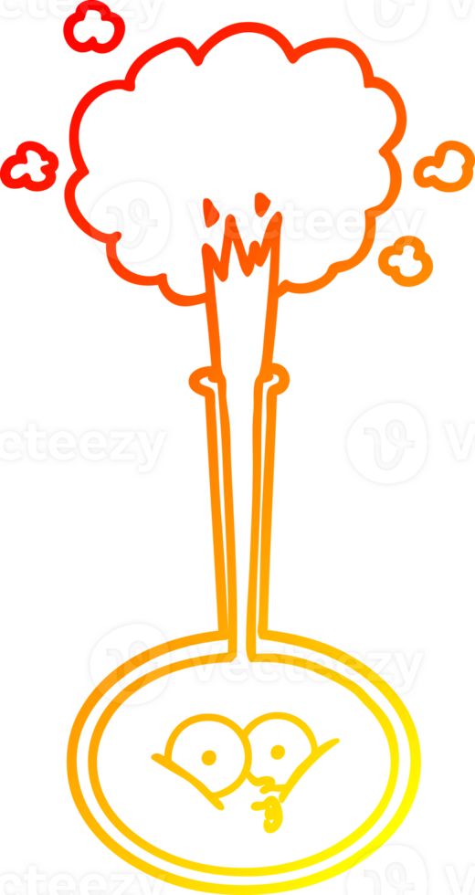 warm gradient line drawing cartoon science experiment png
