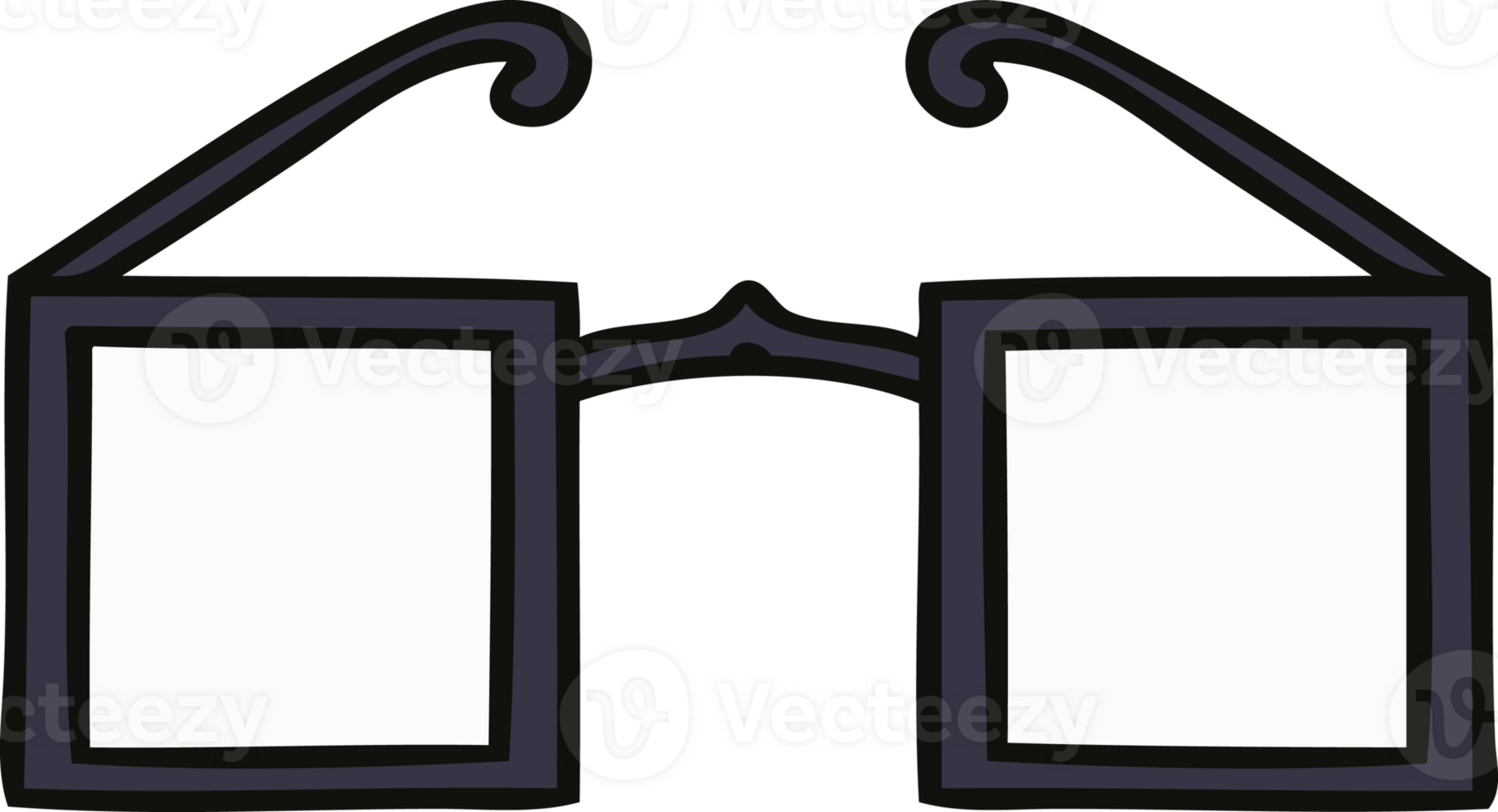 cute cartoon square glasses png