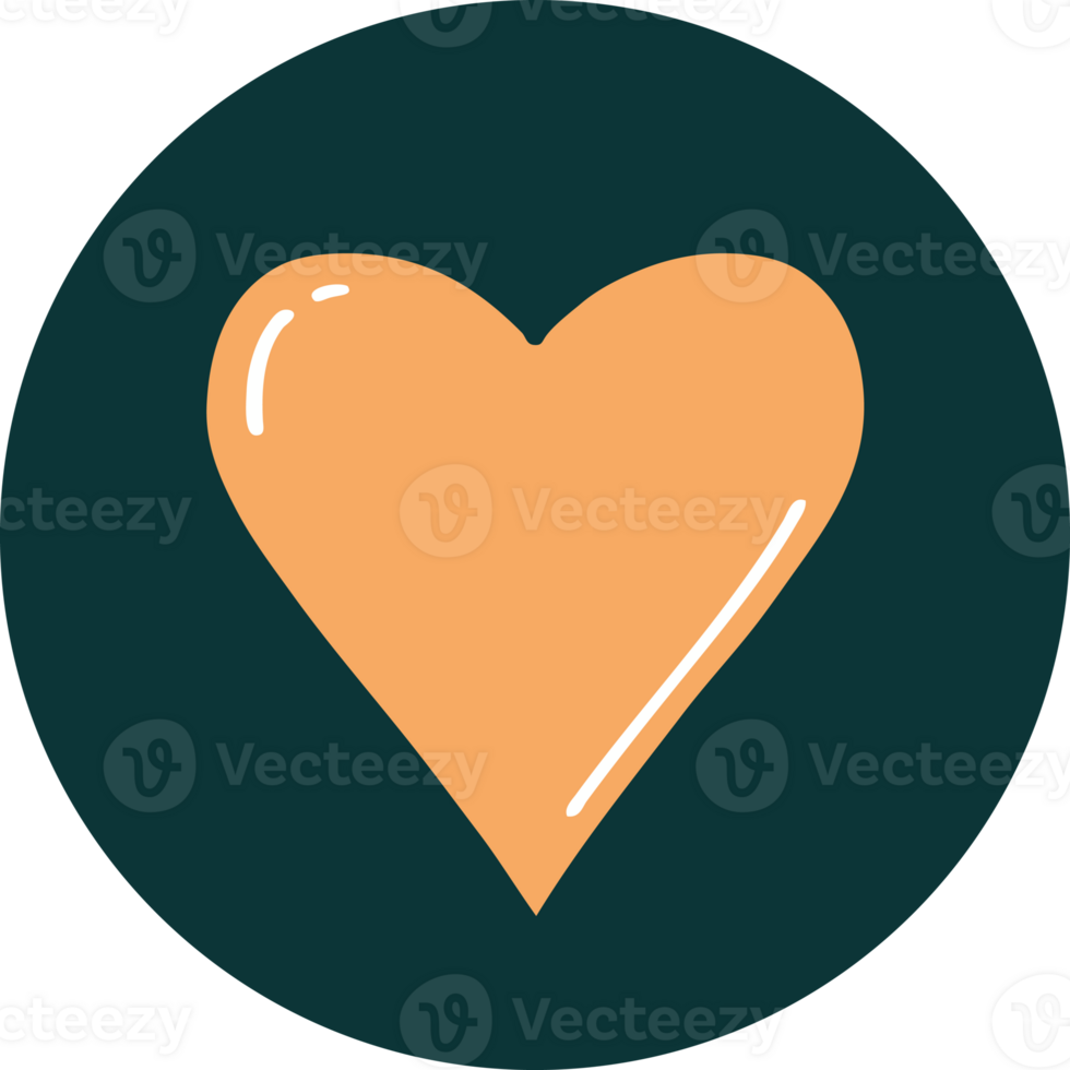 tattoo style icon of a heart png