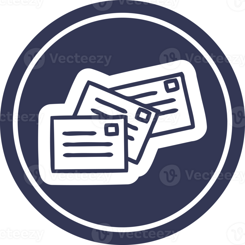stack of letters circular icon png