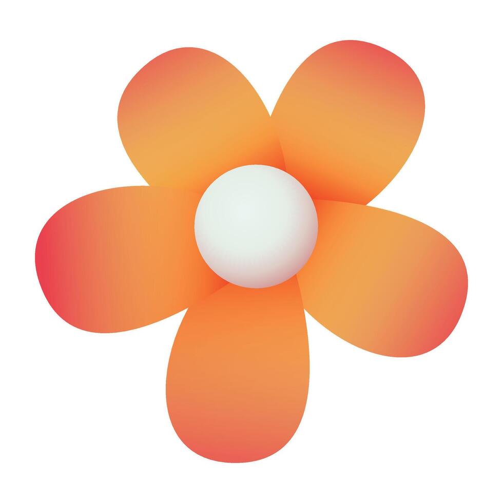 Spring flower in paper style concept on white vector
