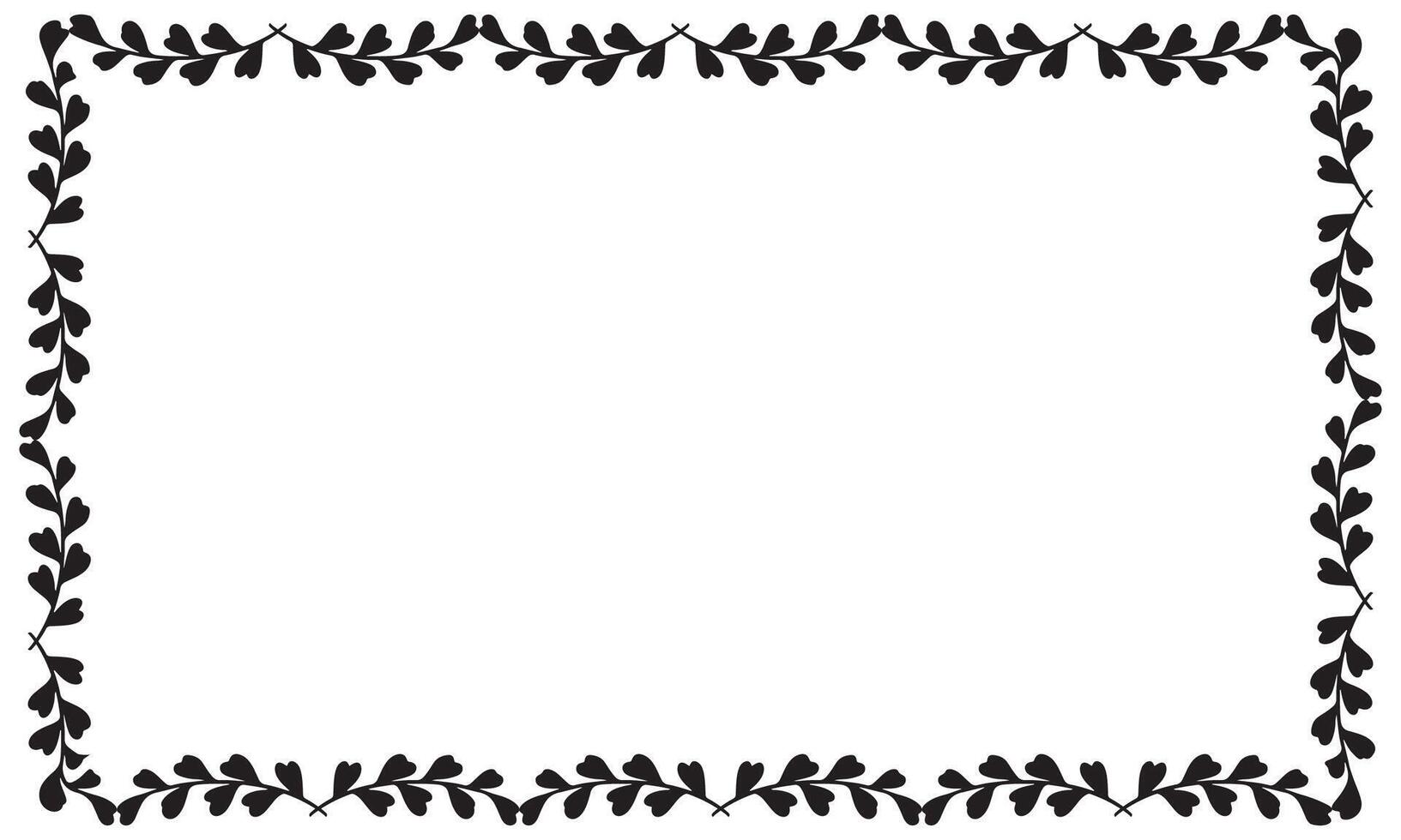 Hand drawn floral frame design background vector