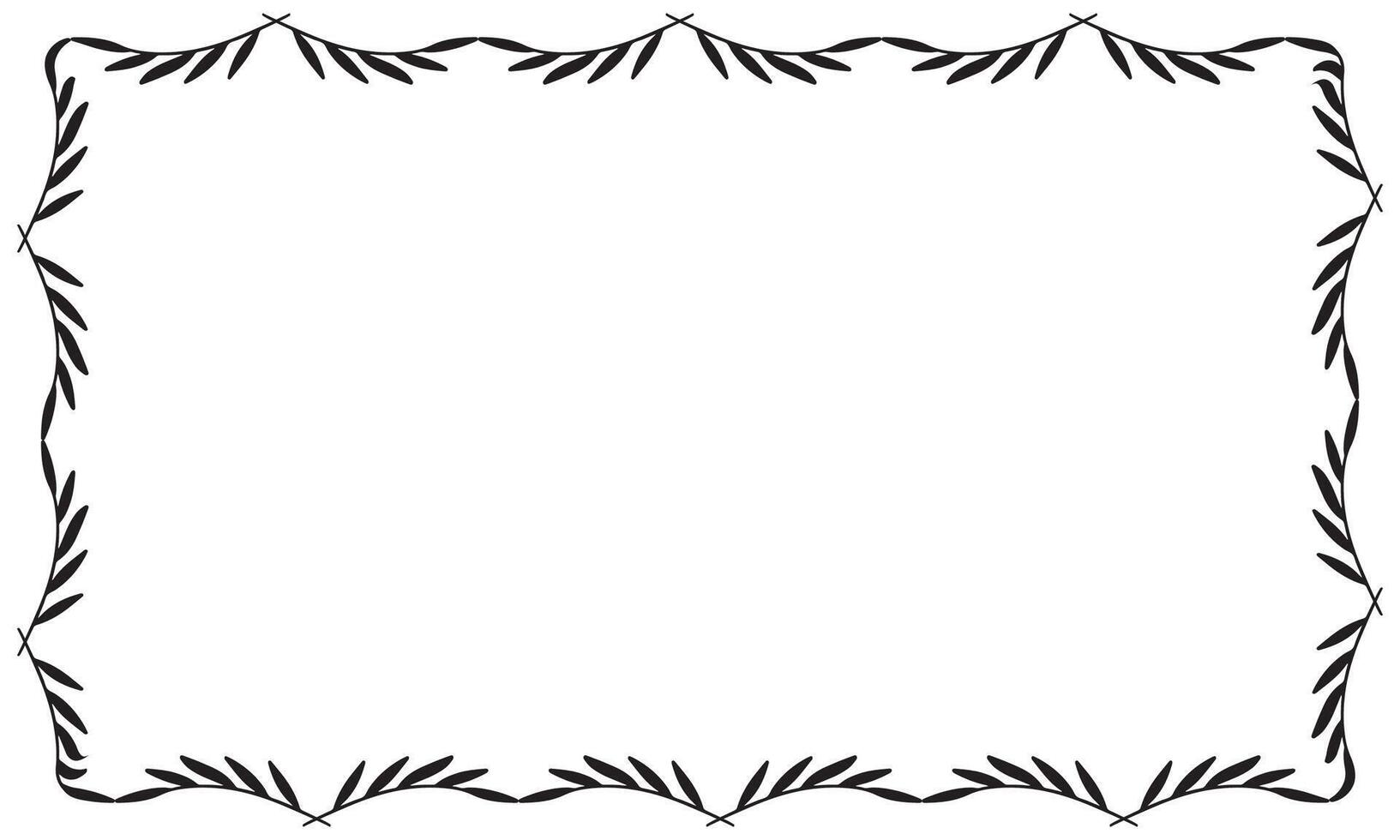 Hand drawn floral frame design background vector
