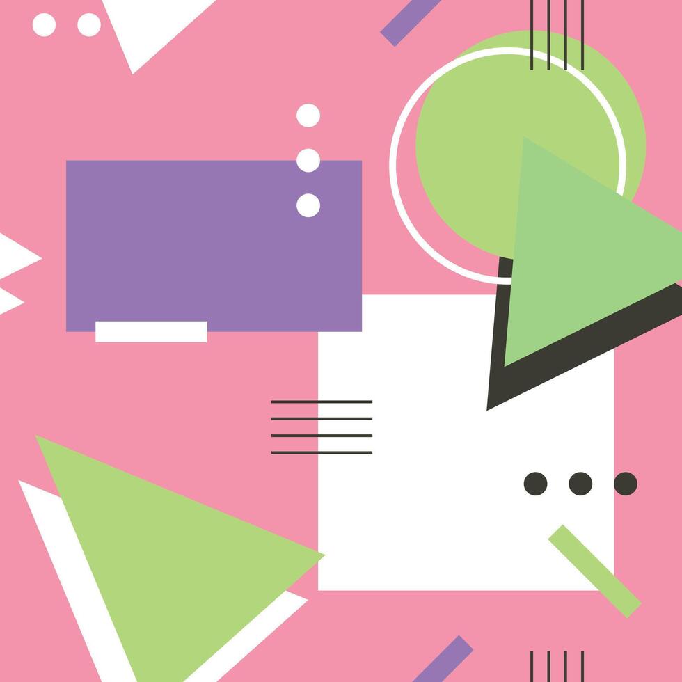 Geometric shapes background in flat design vector