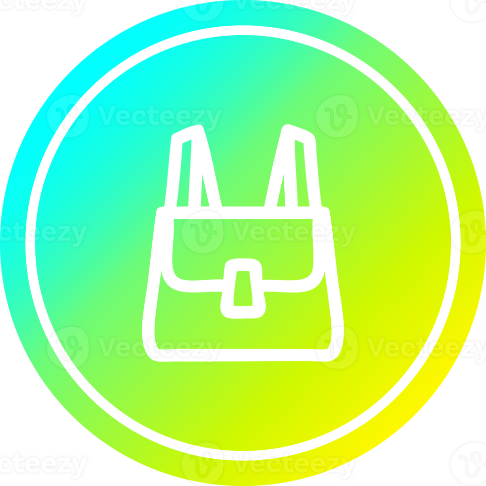 school satchel circular in cold gradient spectrum png