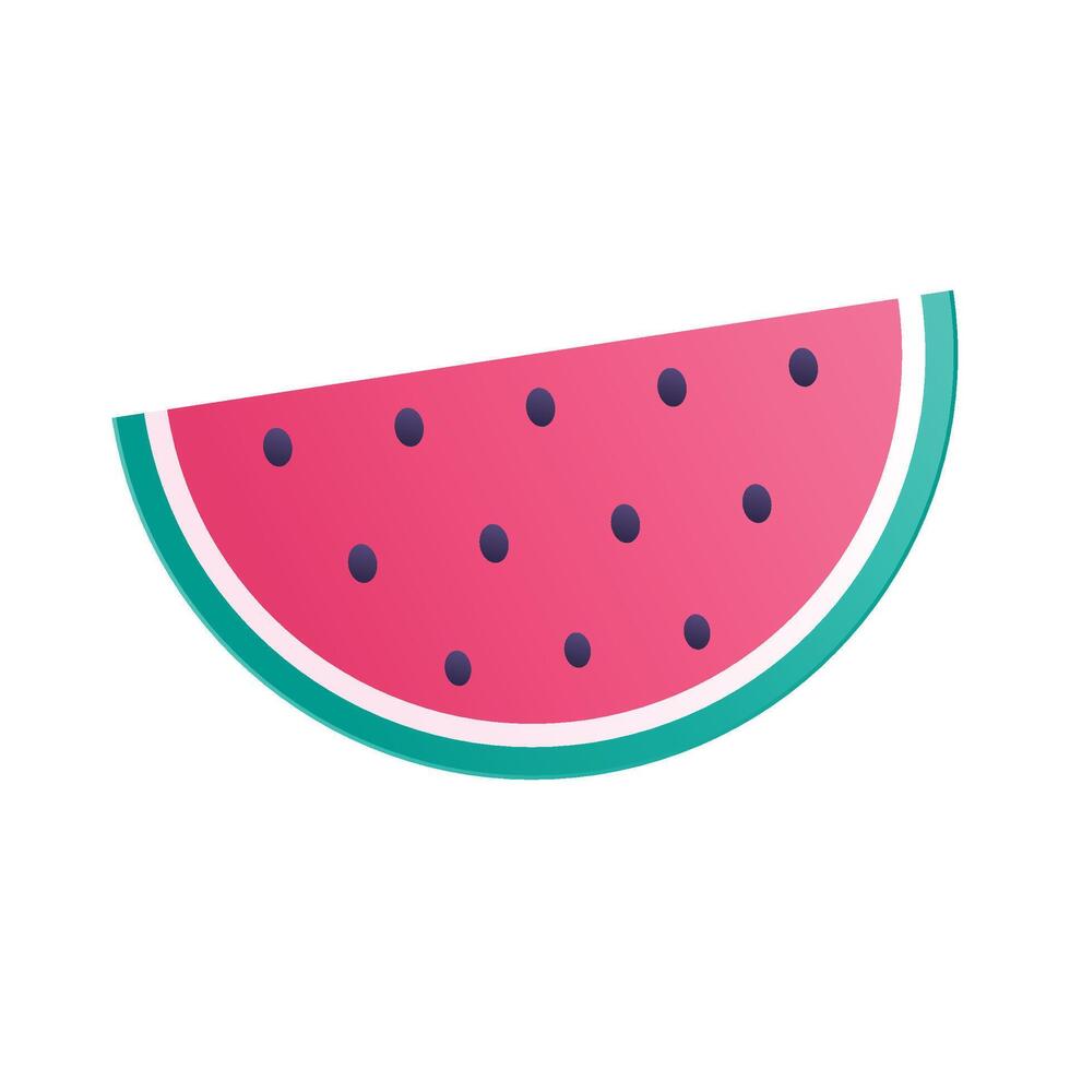 Watermelon fresh fruit icon isolated design vector