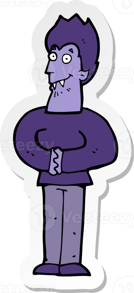 sticker of a cartoon vampire png