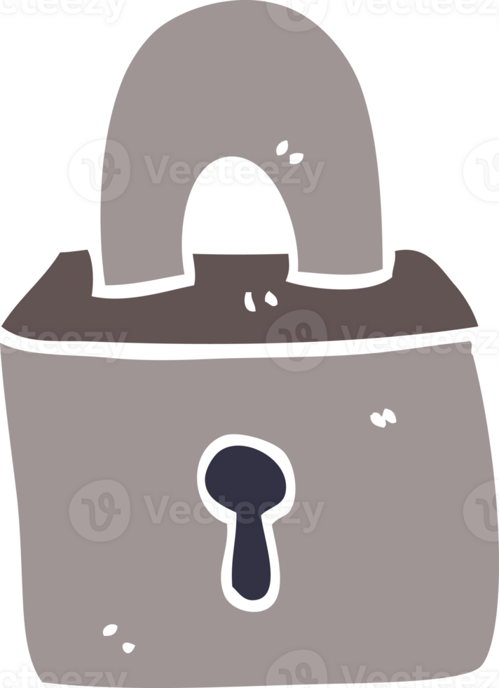 cartoon doodle padlock png