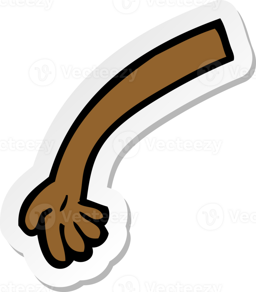 sticker of a cartoon arm png