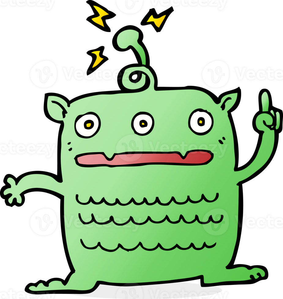 cartoon weird little alien png