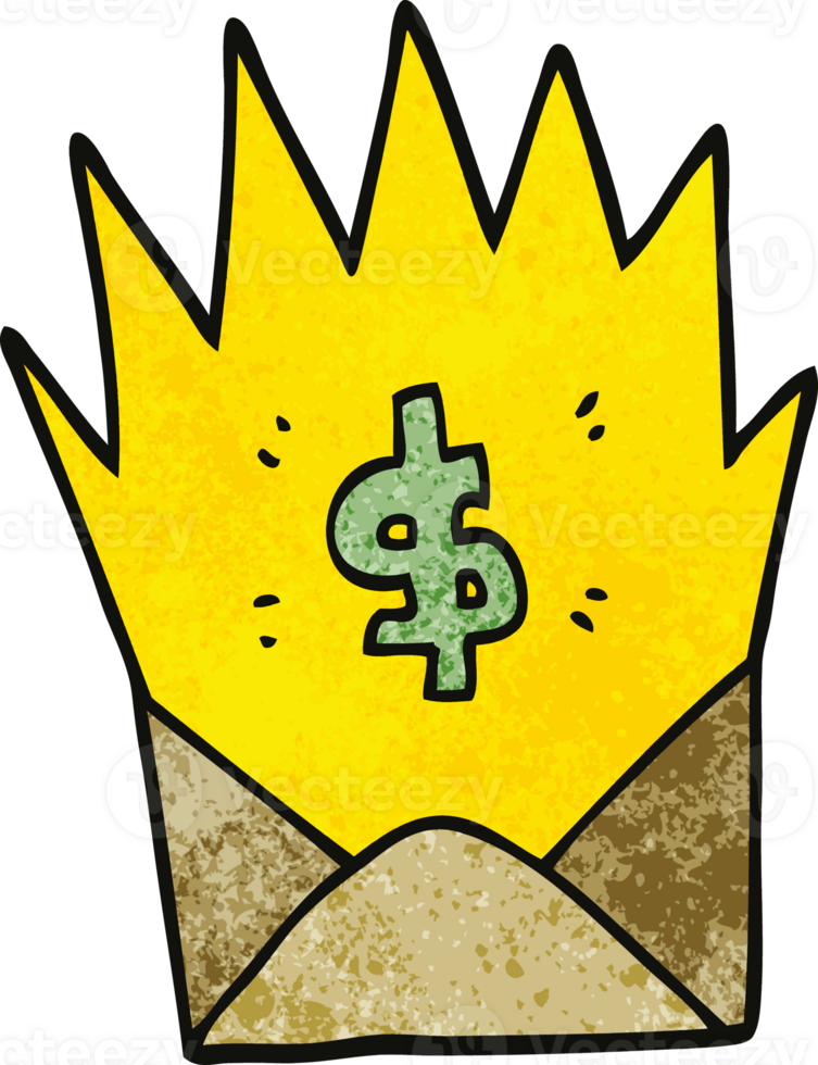 cartoon doodle unexpected pay check png
