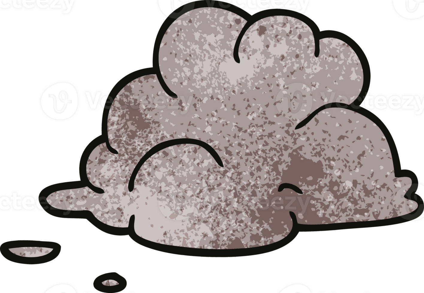 cartoon doodle storm cloud png