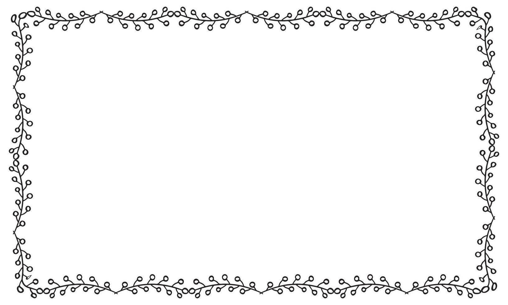 Hand drawn floral frame design background vector