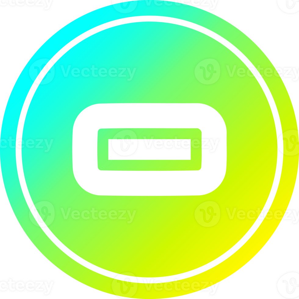 subtraction symbol circular in cold gradient spectrum png